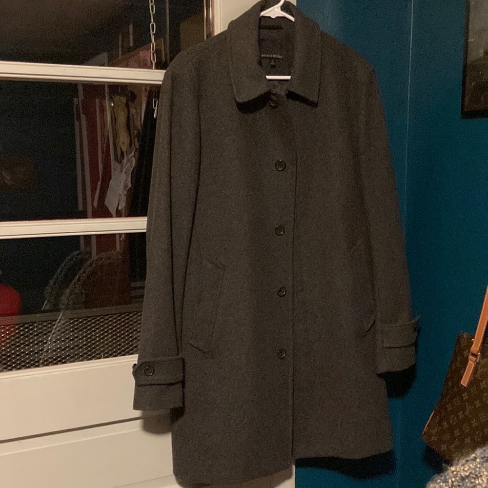 Men’s Grey Wool Banana Republic Overcoat